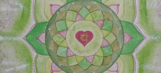 Mandala Herz grün